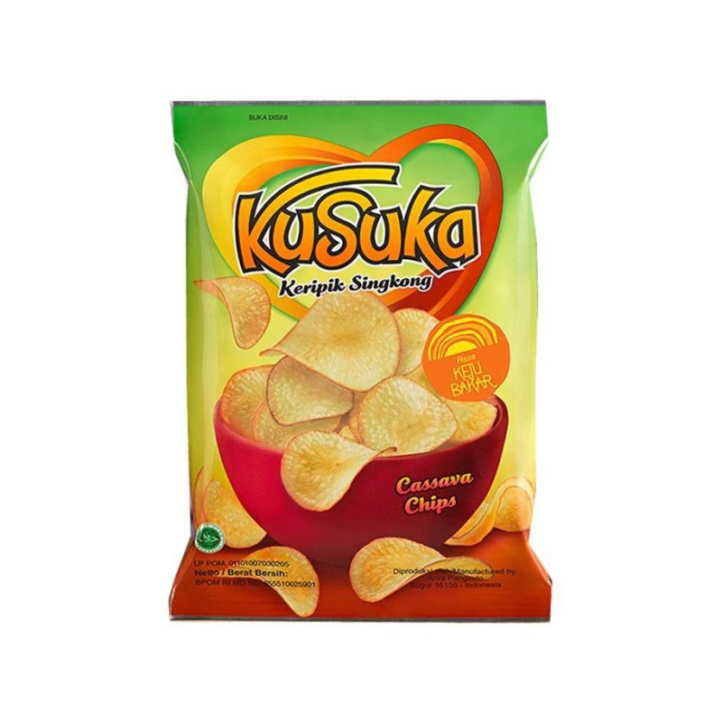 Cassava Chips Keju Bakar 180gr Kusuka